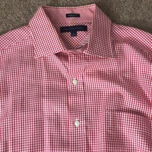 Tommy Hilfiger Red & White Long Sleeve Shirt